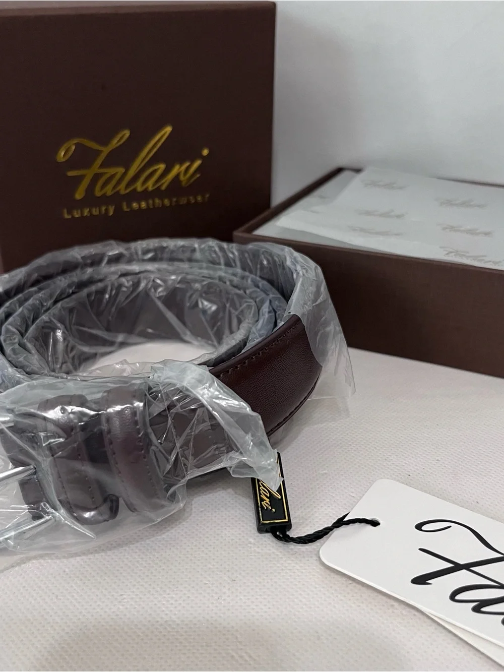 Falari Brown Leather Belt NWT